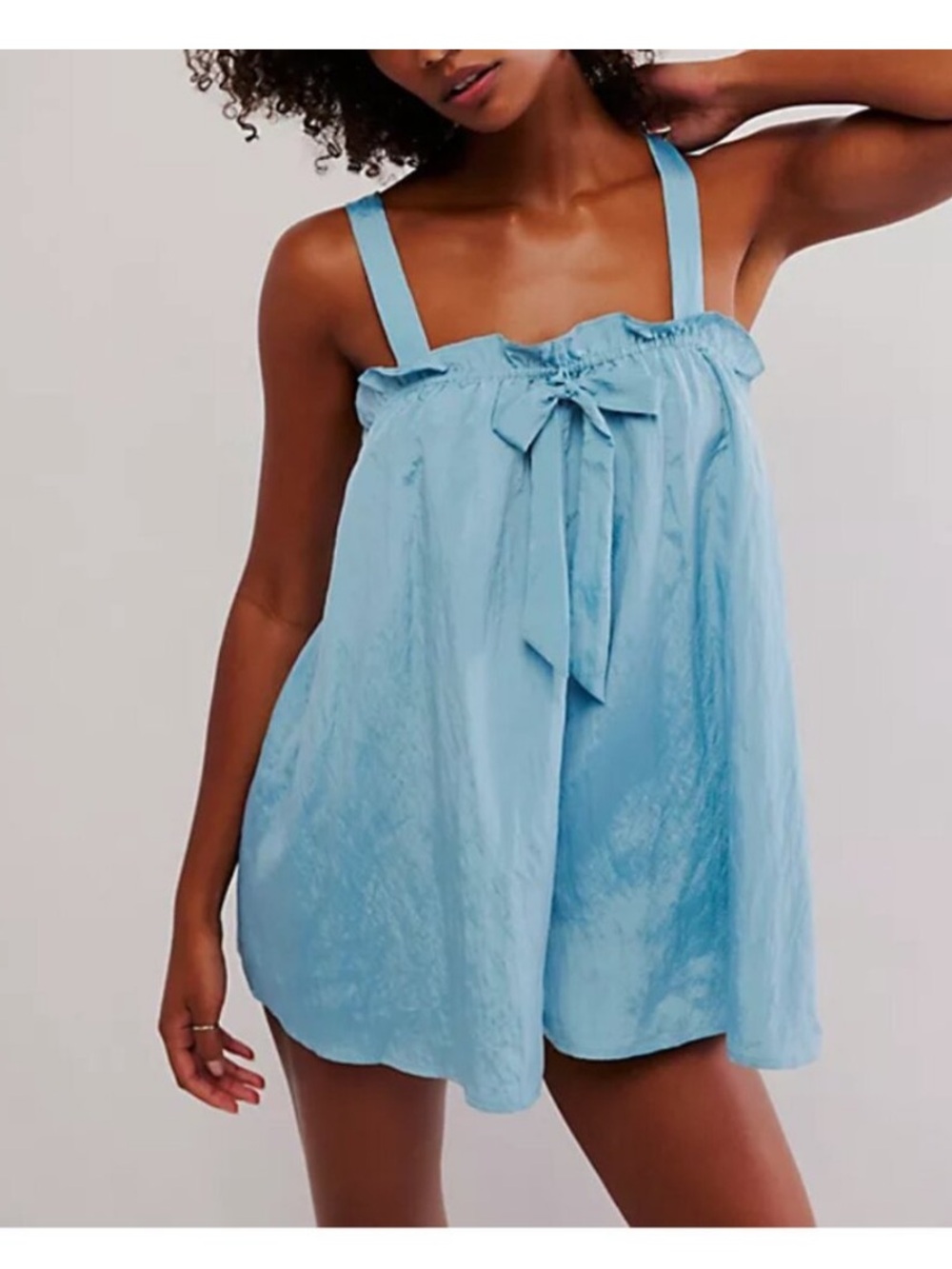 Free People | Intimately Forever Young Bow Romper with Adjustable Straps